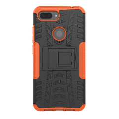 Shockproof PC + TPU Tire Pattern Case for Xiaomi Mi 8 Lite, with Holder, For Xiaomi Mi 8 Lite