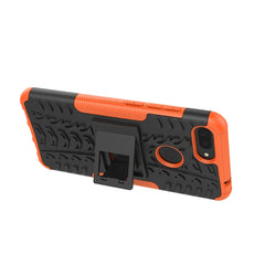 Shockproof PC + TPU Tire Pattern Case for Xiaomi Mi 8 Lite, with Holder, For Xiaomi Mi 8 Lite