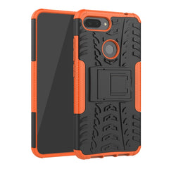Shockproof PC + TPU Tire Pattern Case for Xiaomi Mi 8 Lite, with Holder, For Xiaomi Mi 8 Lite