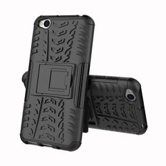 Tire Texture TPU+PC Shockproof Protective Case for Xiaomi Redmi Go, with Holder, For Xiaomi Redmi Go