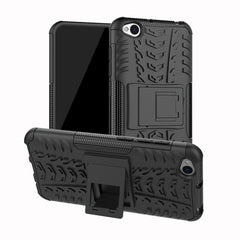 Tire Texture TPU+PC Shockproof Protective Case for Xiaomi Redmi Go, with Holder, For Xiaomi Redmi Go