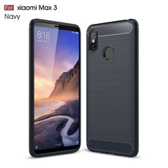 Brushed Texture Carbon Fiber Shockproof TPU Case for Xiaomi Mi Max 3, For Xiaomi Mi Max 3