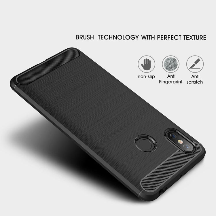Brushed Texture Carbon Fiber Shockproof TPU Case for Xiaomi Mi Max 3, For Xiaomi Mi Max 3 Brushed Texture Carbon Fiber Shockproof TPU Case for Xiaomi Mi Max 3, For Xiaomi Mi Max 3