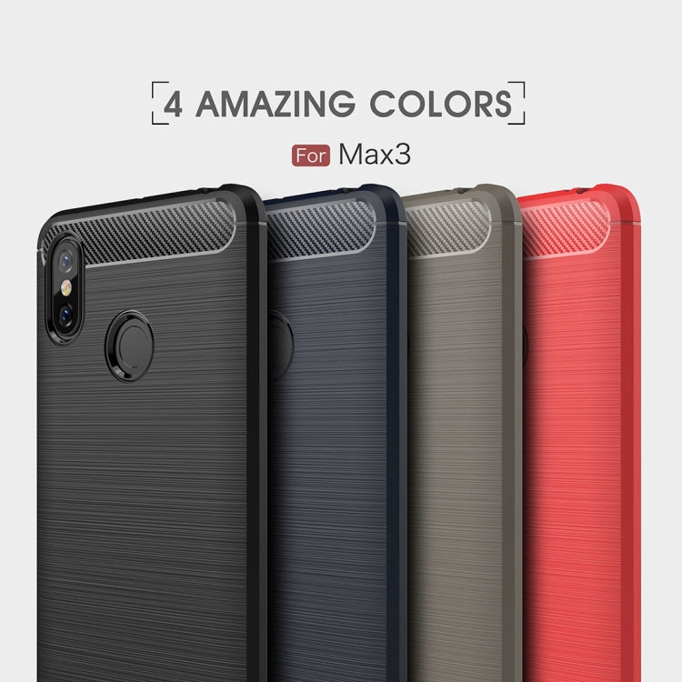 Brushed Texture Carbon Fiber Shockproof TPU Case for Xiaomi Mi Max 3, For Xiaomi Mi Max 3 Brushed Texture Carbon Fiber Shockproof TPU Case for Xiaomi Mi Max 3, For Xiaomi Mi Max 3