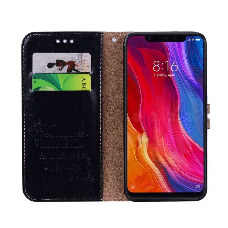 Business Style Oil Wax Texture Horizontal Flip Leather Case for Xiaomi Mi 8, with Holder & Card Slots & Wallet Business Style Oil Wax Texture Horizontal Flip Leather Case for Xiaomi Mi 8, with Holder & Card Slots & Wallet