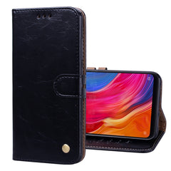 Business Style Oil Wax Texture Horizontal Flip Leather Case for Xiaomi Mi 8, with Holder & Card Slots & Wallet