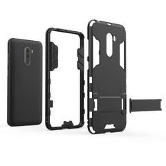 Shockproof PC + TPU Case for Xiaomi Pocophone F1, with Holder, Xiaomi Pocophone F1