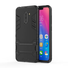 Shockproof PC + TPU Case for Xiaomi Pocophone F1, with Holder, Xiaomi Pocophone F1