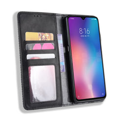 Magnetic Buckle Retro Texture Horizontal Flip Leather Case for Xiaomi Mi 9, with Holder & Card Slots & Wallet, For Xiaomi Mi 9