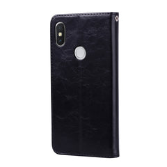 Business Style Oil Wax Texture Horizontal Flip Leather Case for Xiaomi Redmi S2, with Holder & Card Slots & Wallet