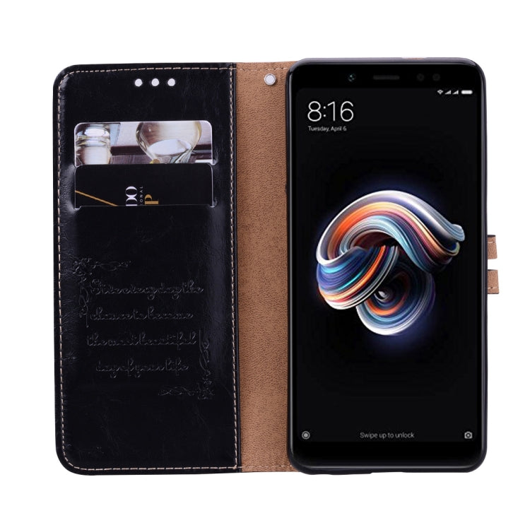 Business Style Oil Wax Texture Horizontal Flip Leather Case for Xiaomi Redmi Note 5 Pro, with Holder & Card Slots & Wallet Business Style Oil Wax Texture Horizontal Flip Leather Case for Xiaomi Redmi Note 5 Pro, with Holder & Card Slots & Wallet