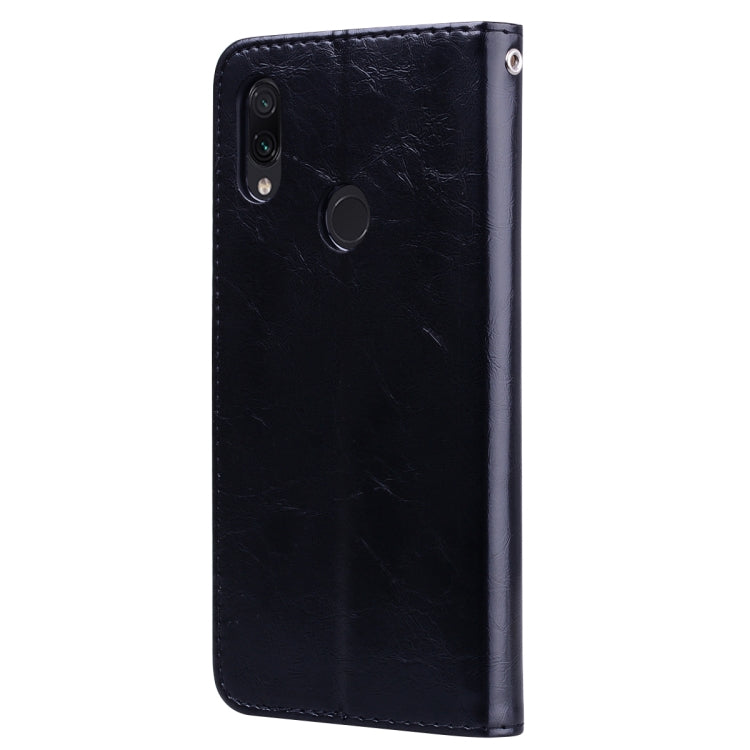 Business Style Oil Wax Texture Horizontal Flip Leather Case for Xiaomi Redmi Note7, with Holder & Card Slots & Wallet Business Style Oil Wax Texture Horizontal Flip Leather Case for Xiaomi Redmi Note7, with Holder & Card Slots & Wallet