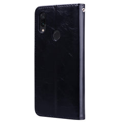 Business Style Oil Wax Texture Horizontal Flip Leather Case for Xiaomi Redmi Note7, with Holder & Card Slots & Wallet