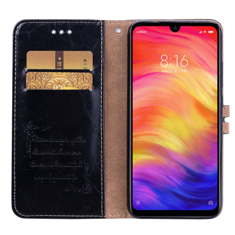 Business Style Oil Wax Texture Horizontal Flip Leather Case for Xiaomi Redmi Note7, with Holder & Card Slots & Wallet Business Style Oil Wax Texture Horizontal Flip Leather Case for Xiaomi Redmi Note7, with Holder & Card Slots & Wallet