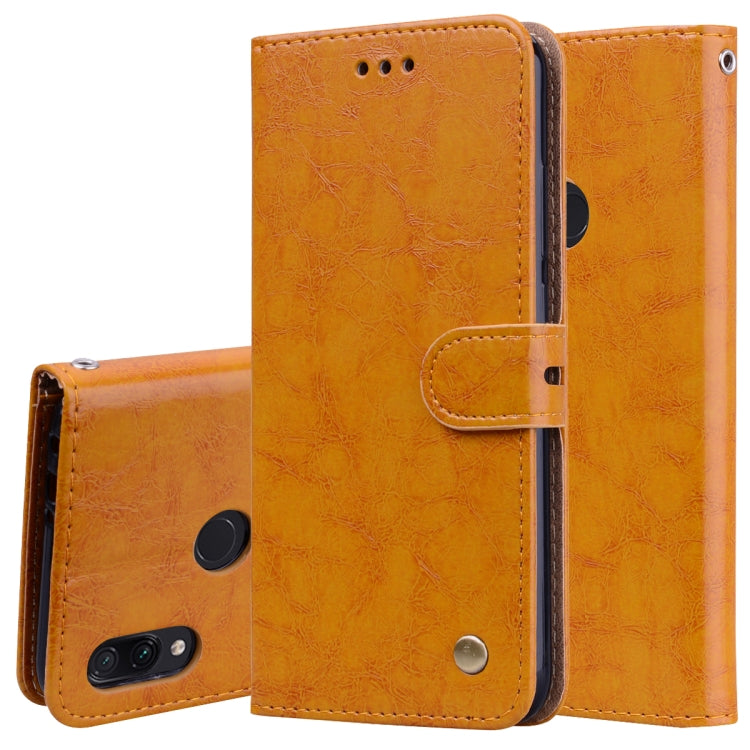 Business Style Oil Wax Texture Horizontal Flip Leather Case for Xiaomi Redmi Note7, with Holder & Card Slots & Wallet Business Style Oil Wax Texture Horizontal Flip Leather Case for Xiaomi Redmi Note7, with Holder & Card Slots & Wallet