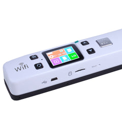 iScan02 WiFi Double Roller Mobile Document Portable Handheld Scanner with LED Display, Support 1050DPI / 600DPI / 300DPI / PDF / JPG / TF