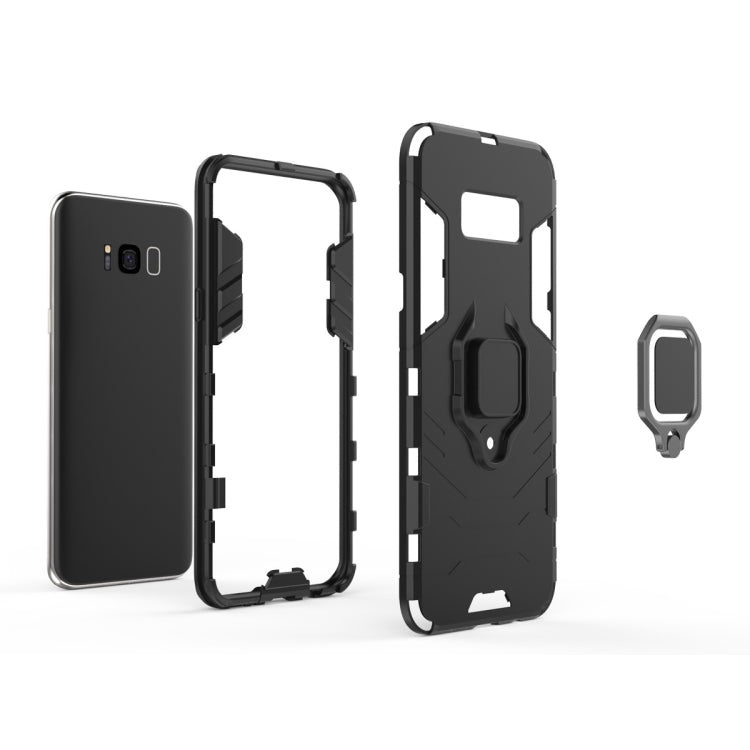 PC + TPU Shockproof Protective Case for Galaxy S8+, with Magnetic Ring Holder PC + TPU Shockproof Protective Case for Galaxy S8+, with Magnetic Ring Holder