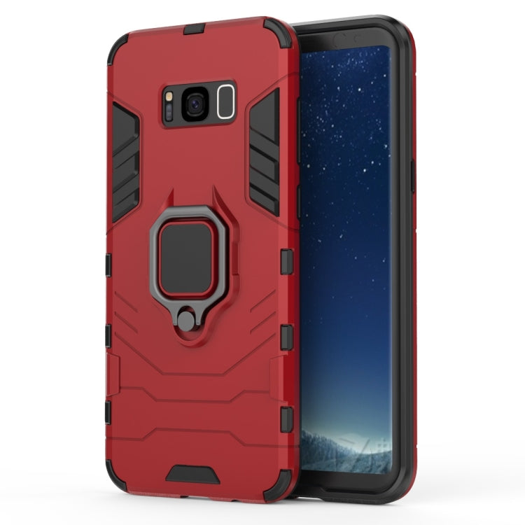 PC + TPU Shockproof Protective Case for Galaxy S8+, with Magnetic Ring Holder PC + TPU Shockproof Protective Case for Galaxy S8+, with Magnetic Ring Holder