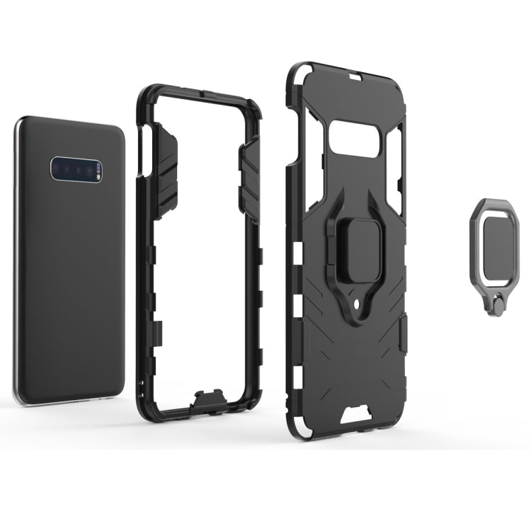 PC + TPU Shockproof Protective Case for Galaxy S10e, with Magnetic Ring Holder PC + TPU Shockproof Protective Case for Galaxy S10e, with Magnetic Ring Holder