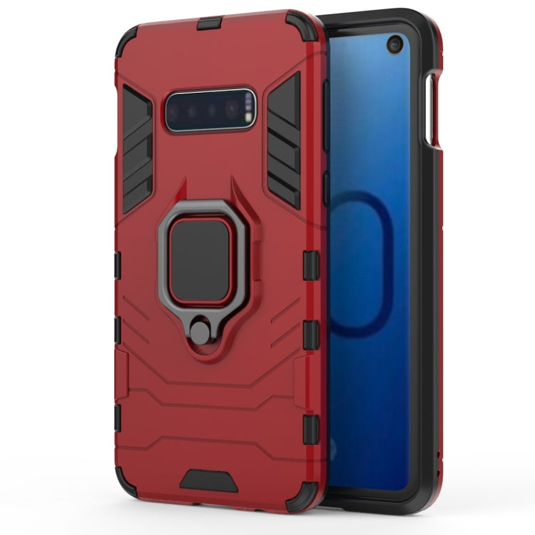PC + TPU Shockproof Protective Case for Galaxy S10e, with Magnetic Ring Holder PC + TPU Shockproof Protective Case for Galaxy S10e, with Magnetic Ring Holder