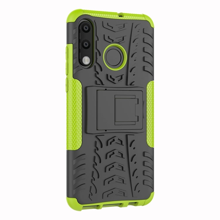 Tire Texture TPU+PC Shockproof Phone Case for Huawei P30 Lite / Nova 4e, with Holder Tire Texture TPU+PC Shockproof Phone Case for Huawei P30 Lite / Nova 4e, with Holder