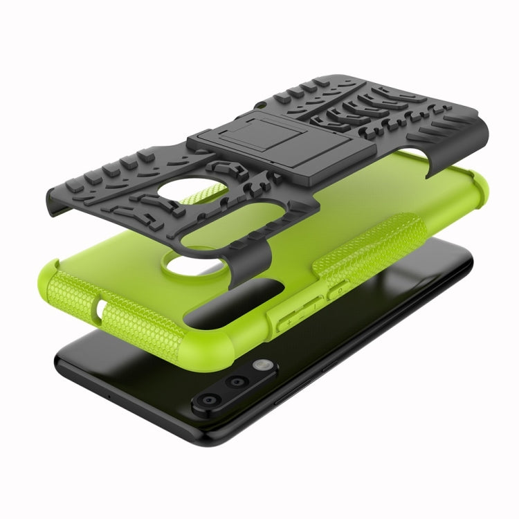 Tire Texture TPU+PC Shockproof Phone Case for Huawei P30 Lite / Nova 4e, with Holder Tire Texture TPU+PC Shockproof Phone Case for Huawei P30 Lite / Nova 4e, with Holder