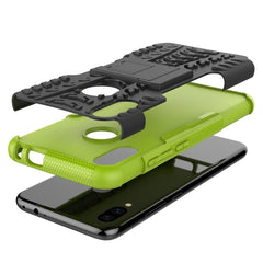 Tire Texture TPU+PC Shockproof Phone Case for Xiaomi Redmi Note 7, with Holder