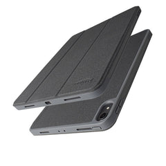 Funda de piel sintética y TPU con textura de tela de la serie Exquisite de Mutural para iPad Pro de 12,9 pulgadas (2018), con soporte de 3 pliegues y ranura para lápiz y función de suspensión y activación, para iPad Pro de 12,9 pulgadas