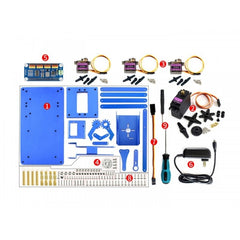 Waveshare 4-DOF Metal Robot Arm Kit for Raspberry Pi, Bluetooth / WiFi Remote Control, US Plug