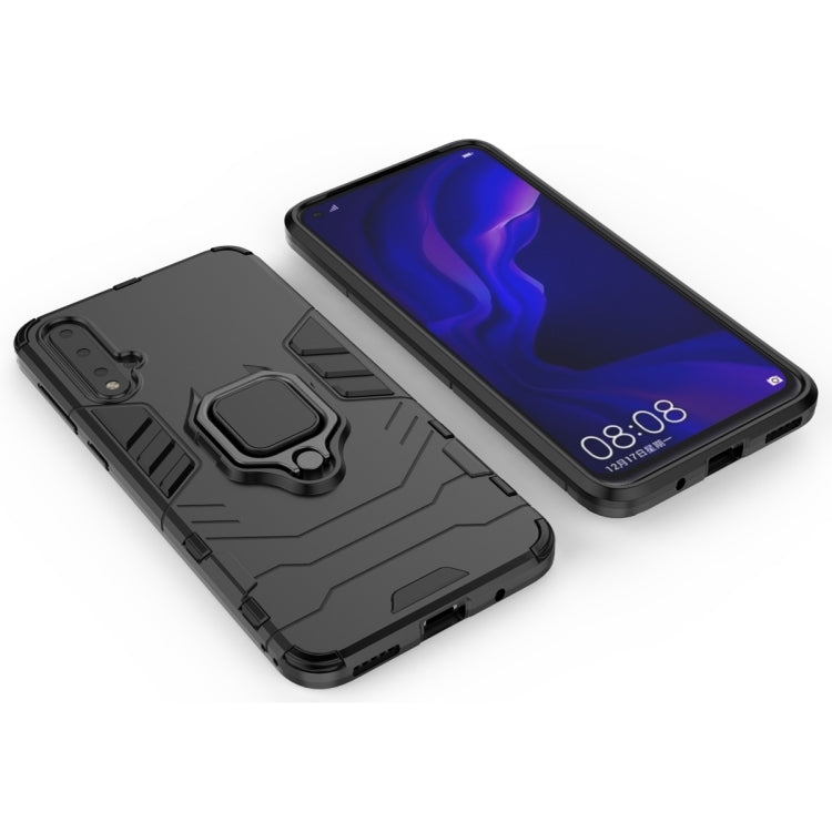 PC +TPU Shockproof Protective Case for Huawei Nova 5, with Magnetic Ring Holder PC +TPU Shockproof Protective Case for Huawei Nova 5, with Magnetic Ring Holder