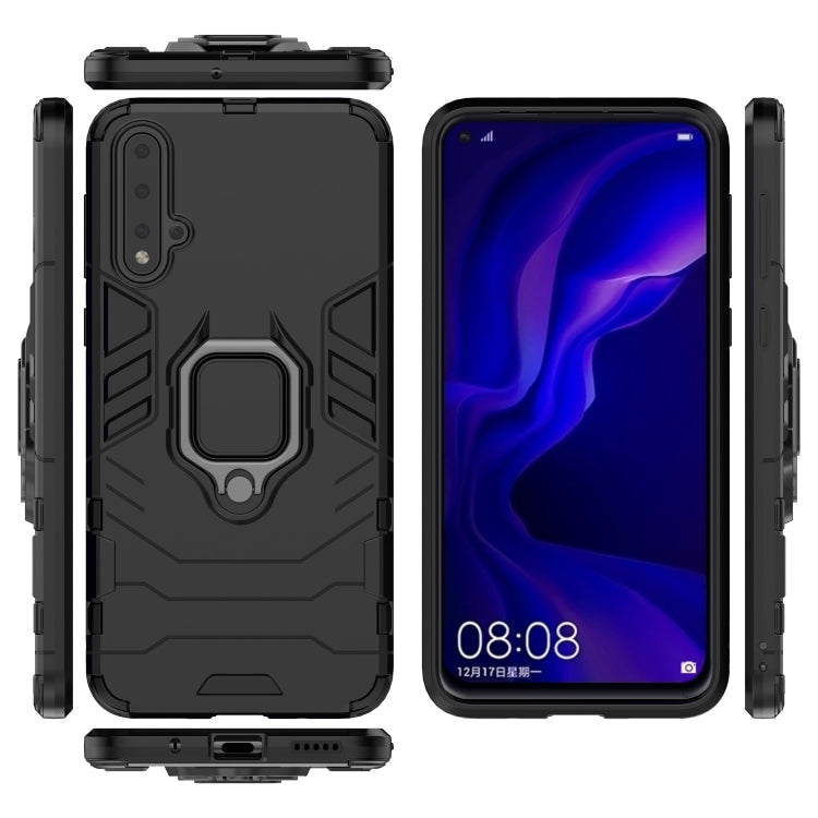 PC +TPU Shockproof Protective Case for Huawei Nova 5, with Magnetic Ring Holder PC +TPU Shockproof Protective Case for Huawei Nova 5, with Magnetic Ring Holder