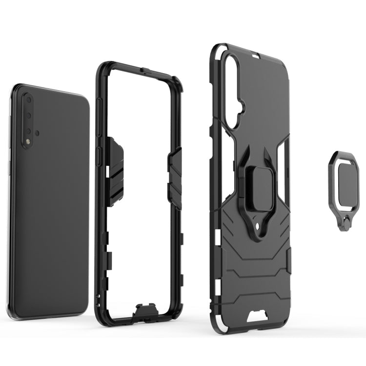 PC +TPU Shockproof Protective Case for Huawei Nova 5, with Magnetic Ring Holder PC +TPU Shockproof Protective Case for Huawei Nova 5, with Magnetic Ring Holder