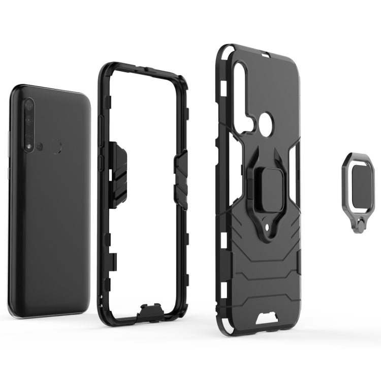 PC +TPU Shockproof Protective Case for Huawei P20 Lite (2019) / Nova 5i, with Magnetic Ring Holder PC +TPU Shockproof Protective Case for Huawei P20 Lite (2019) / Nova 5i, with Magnetic Ring Holder