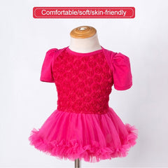 Compound Rose Dress Two-piece Baby Romper Tutu Skirt