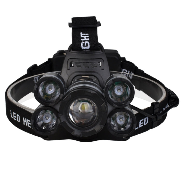 5 LEDs USB Rechargeable Outdoor Long-range Camping Night Fishing Headlight 5 LEDs USB Rechargeable Outdoor Long-range Camping Night Fishing Headlight