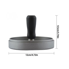 Household Food Grade Aluminum Alloy Kitchen Non-stick Coating Pressure Meat Patty Cake Hamburger Mold with 40 PCS Sided Silicone Papers, 1PC Black Handle