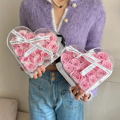 Eternal Love Heart: 16pcs Forever Rose Box - Preserved Roses for a Year, Perfect Gift for Her on Birthdays, Mother's Day & Valentine's