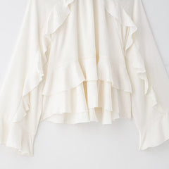 New Women's Classic Fashion Laminated Decoration Shirt