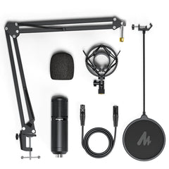 Maono XLR Cardioid Professional Vocal Studio Microphone with Boom Arm Kit