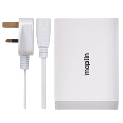 Maplin 6 Port USB Charging Station 4x USB-A / 2x USB-C 65W High Speed Charging with 1m Cable