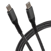 Maplin USB-C to USB-C 60W PD Braided Cable - Silver