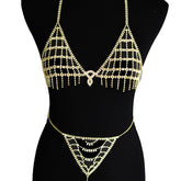 Rhinestone Claw Chain Shaped Body Chain Set