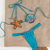 Pure Desire Split Swimsuit Shell Bikini High Sense Suit