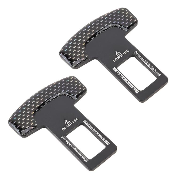 2-in-1 Car Carbon Fibre Safety Seat Belt Buckle Clip