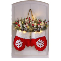 Glittering Christmas Gloves Wreath Christmas Wreath