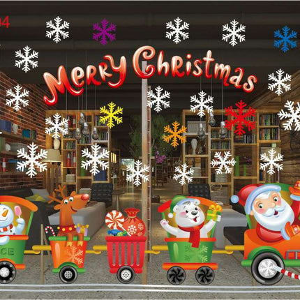 Christmas decorations store window stickers