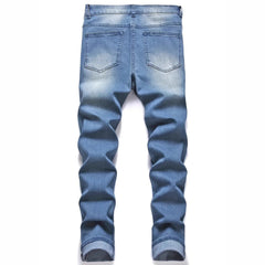 Men's Ripped Fashion Personality Street Trend Style Jeans