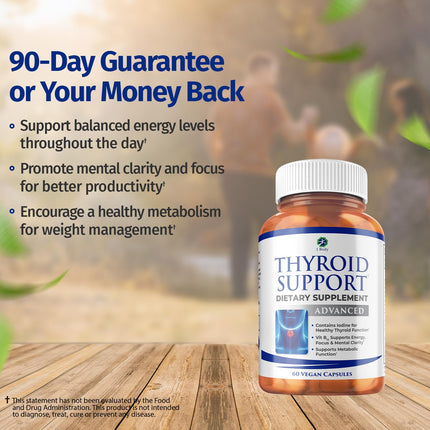 1 Body Thyroid Support Supplement – 90-Day, 3 Pack (Non-GMO Vegetarian)