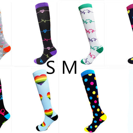 Ladies running stretch compression sports socks