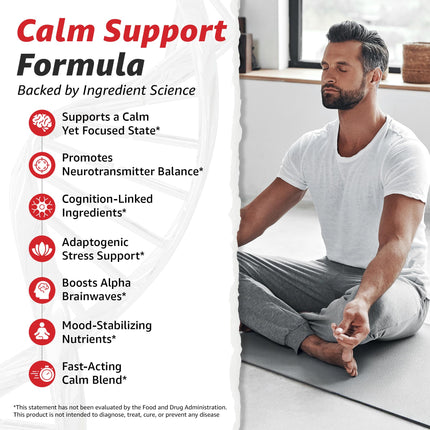 10X Health Calm L Theanine Drops – 100mg L Theanine & 100mg GABA, 2.03 fl oz